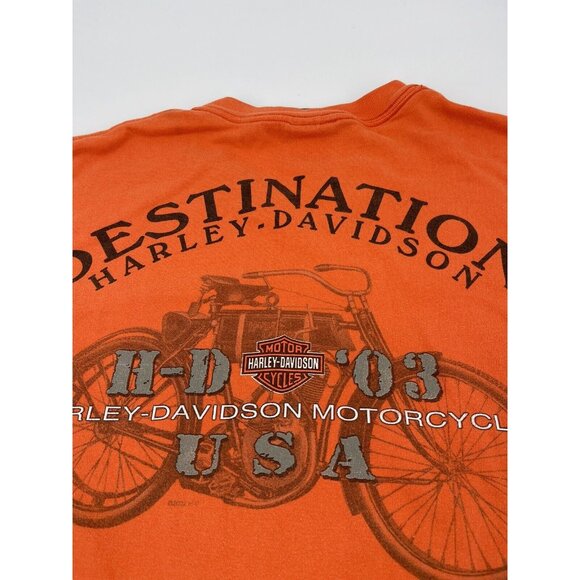 Vintage 100th Anniversary Harley Davidson Orange RK Stratman T-shirt Men’s Large - Picture 2 of 14